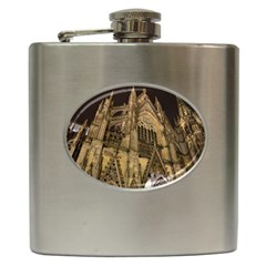 Cologne-church-evening-showplace Hip Flask (6 Oz) by Amaryn4rt