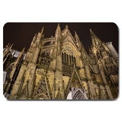 Cologne-church-evening-showplace Large Doormat by Amaryn4rt