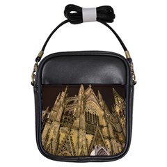 Cologne-church-evening-showplace Girls Sling Bag by Amaryn4rt