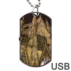 Cologne-church-evening-showplace Dog Tag Usb Flash (two Sides) by Amaryn4rt