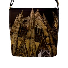 Cologne-church-evening-showplace Flap Closure Messenger Bag (l) by Amaryn4rt