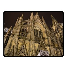 Cologne-church-evening-showplace Two Sides Fleece Blanket (small) by Amaryn4rt