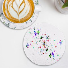 Star-structure-many-repetition- Uv Print Round Tile Coaster by Amaryn4rt