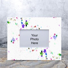 Star-structure-many-repetition- White Tabletop Photo Frame 4 x6  by Amaryn4rt