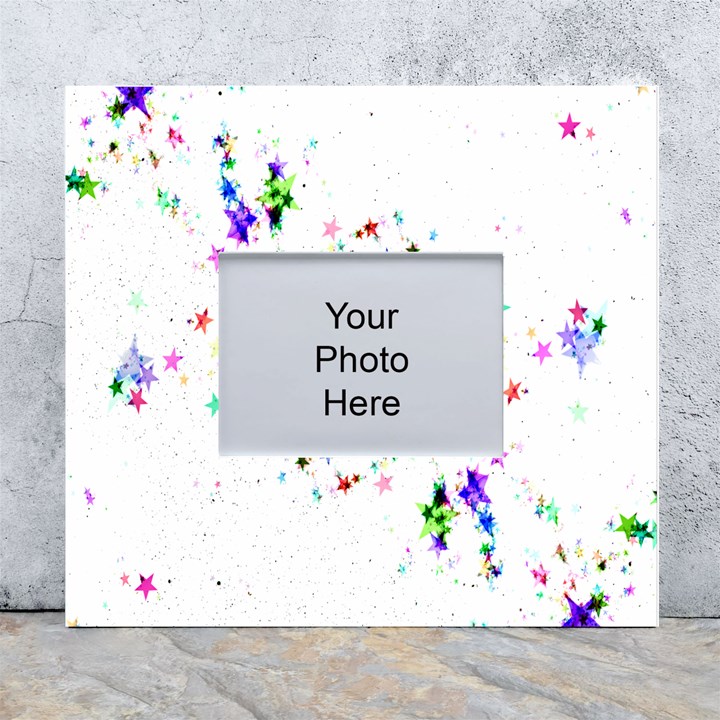 Star-structure-many-repetition- White Wall Photo Frame 5  x 7 