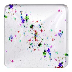 Star-structure-many-repetition- Square Glass Fridge Magnet (4 Pack) by Amaryn4rt