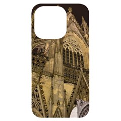 Cologne-church-evening-showplace Iphone 14 Pro Black Uv Print Case by Amaryn4rt