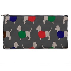 Cute Dachshund Dogs Wearing Jumpers Wallpaper Pattern Background Pencil Case by Amaryn4rt