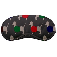 Cute Dachshund Dogs Wearing Jumpers Wallpaper Pattern Background Sleep Mask by Amaryn4rt