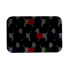 Cute Dachshund Dogs Wearing Jumpers Wallpaper Pattern Background Open Lid Metal Box (silver)   by Amaryn4rt