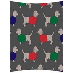 Cute Dachshund Dogs Wearing Jumpers Wallpaper Pattern Background Back Support Cushion by Amaryn4rt