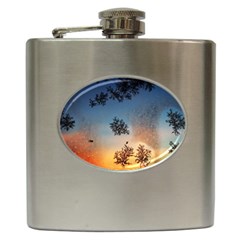 Hardest-frost-winter-cold-frozen Hip Flask (6 Oz) by Amaryn4rt