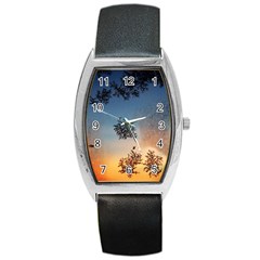 Hardest-frost-winter-cold-frozen Barrel Style Metal Watch by Amaryn4rt