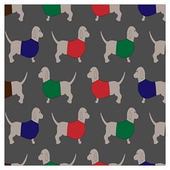 Cute Dachshund Dogs Wearing Jumpers Wallpaper Pattern Background Lightweight Scarf  by Amaryn4rt