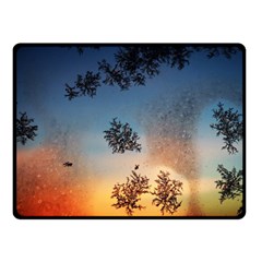 Hardest-frost-winter-cold-frozen Two Sides Fleece Blanket (small) by Amaryn4rt