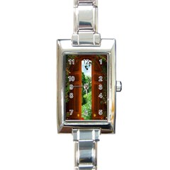 Beautiful World Entry Door Fantasy Rectangle Italian Charm Watch by Amaryn4rt