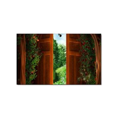 Beautiful World Entry Door Fantasy Sticker Rectangular (100 Pack) by Amaryn4rt