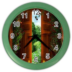 Beautiful World Entry Door Fantasy Color Wall Clock by Amaryn4rt