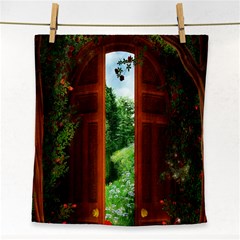 Beautiful World Entry Door Fantasy Face Towel by Amaryn4rt