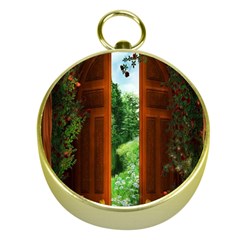 Beautiful World Entry Door Fantasy Gold Compasses by Amaryn4rt