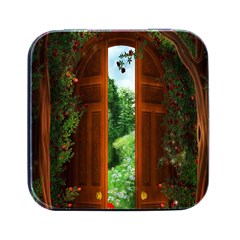 Beautiful World Entry Door Fantasy Square Metal Box (black)