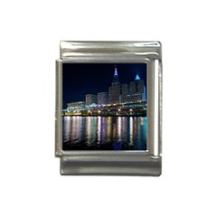 Cleveland Building City By Night Italian Charm (13mm) by Amaryn4rt