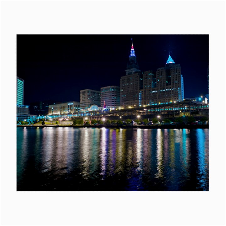 Cleveland Building City By Night Small Glasses Cloth (2 Sides)