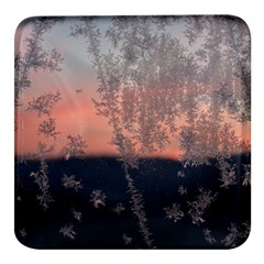 Hardest-frost-winter-cold-frozen Square Glass Fridge Magnet (4 Pack) by Amaryn4rt