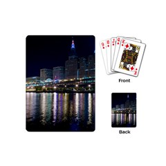 Cleveland Building City By Night Playing Cards Single Design (mini) by Amaryn4rt