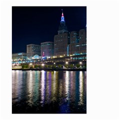 Cleveland Building City By Night Small Garden Flag (two Sides) by Amaryn4rt