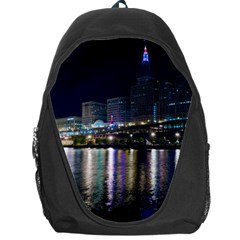 Cleveland Building City By Night Backpack Bag by Amaryn4rt