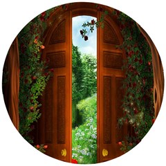 Beautiful World Entry Door Fantasy Wooden Puzzle Round by Amaryn4rt