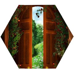 Beautiful World Entry Door Fantasy Wooden Puzzle Hexagon by Amaryn4rt