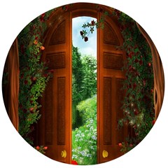 Beautiful World Entry Door Fantasy Wooden Bottle Opener (round) by Amaryn4rt