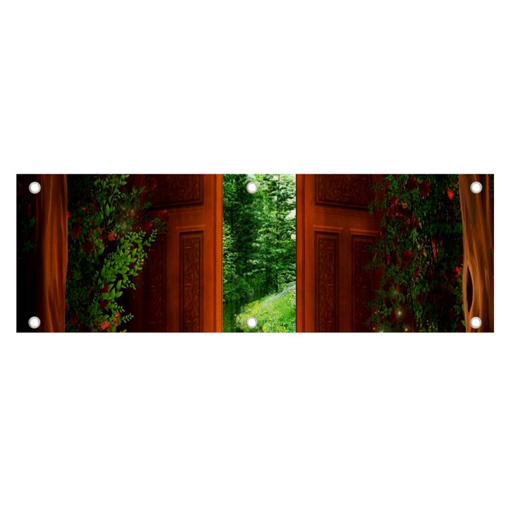 Beautiful World Entry Door Fantasy Banner and Sign 6  x 2 