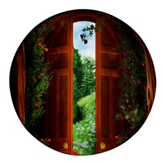 Beautiful World Entry Door Fantasy Round Glass Fridge Magnet (4 Pack) by Amaryn4rt