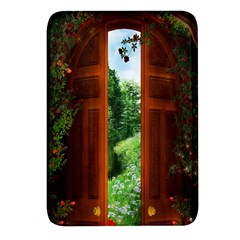 Beautiful World Entry Door Fantasy Rectangular Glass Fridge Magnet (4 Pack)