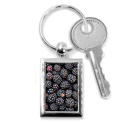 Blackberries-background-black-dark Key Chain (rectangle) by Amaryn4rt