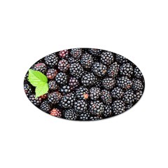 Blackberries-background-black-dark Sticker (oval) by Amaryn4rt