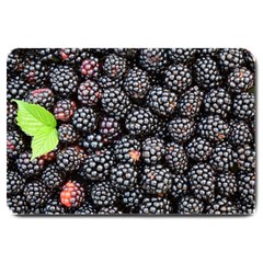 Blackberries-background-black-dark Large Doormat by Amaryn4rt