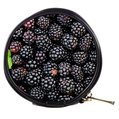 Blackberries-background-black-dark Mini Makeup Bag by Amaryn4rt