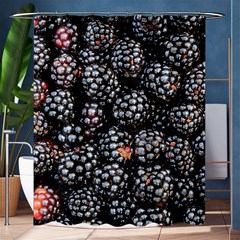 Blackberries-background-black-dark Shower Curtain 60  X 72  (medium)  by Amaryn4rt