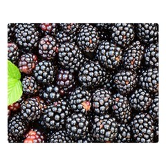 Blackberries-background-black-dark Two Sides Premium Plush Fleece Blanket (large) by Amaryn4rt