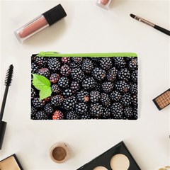 Blackberries-background-black-dark Cosmetic Bag (xs) by Amaryn4rt