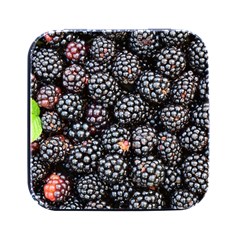 Blackberries-background-black-dark Square Metal Box (black)