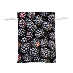 Blackberries-background-black-dark Lightweight Drawstring Pouch (l) by Amaryn4rt