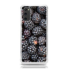 Blackberries-background-black-dark Samsung Galaxy S20 6 2 Inch Tpu Uv Case by Amaryn4rt