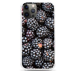 Blackberries-background-black-dark Iphone 12 Pro Max Tpu Uv Print Case by Amaryn4rt