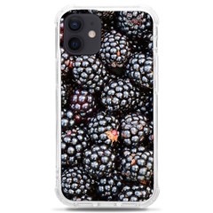 Blackberries-background-black-dark Iphone 12 Mini Tpu Uv Print Case	 by Amaryn4rt