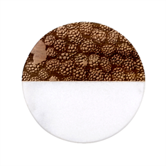 Blackberries-background-black-dark Classic Marble Wood Coaster (round) 